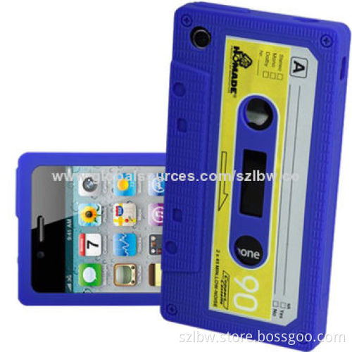 Retro Cassette Tape Silicone Case for iPhone 5, Easy Access to All Phone Functions